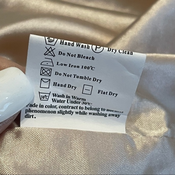 NWT PEPPE PELUSO Golden-Cream Satin Riveted Sleeveless Mini Evening Dress Size M - Picture 11 of 13